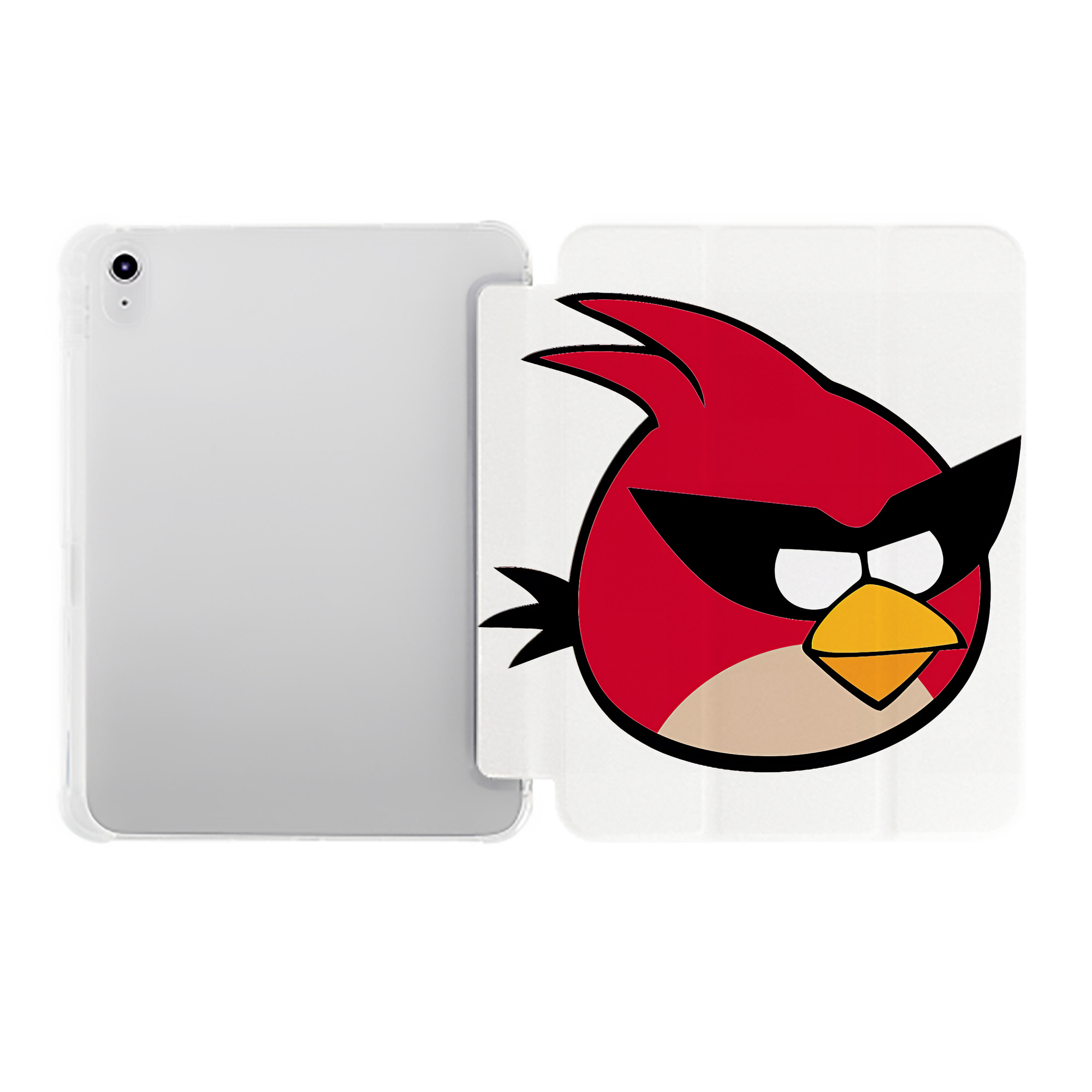 （画像用） Angry Birds アングリーバード IPad ケース ペン収納付き 三つ折りスタンド PUレザー×シリコン 対応機種9.5/10.5/10.9インチ